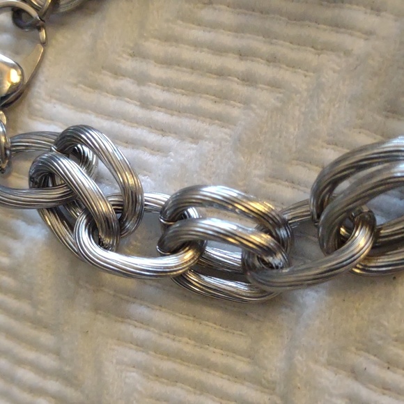 Edforce Stainless Steel Chunky Rope Chain Link Bracelet. 7 5/8 length - Picture 5 of 7